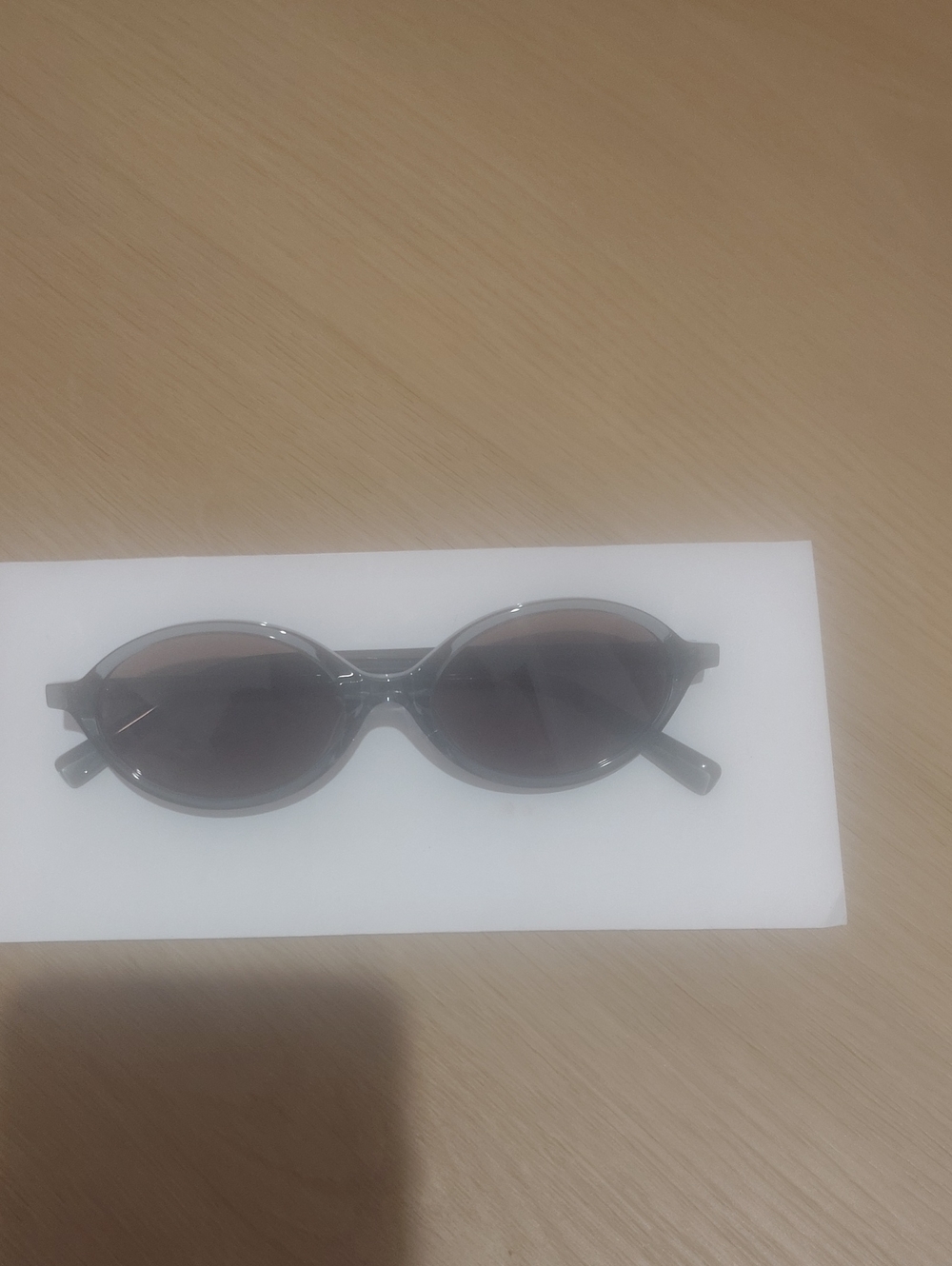 Gray Oval Women's Sunglasses - Classic Smoky Lens